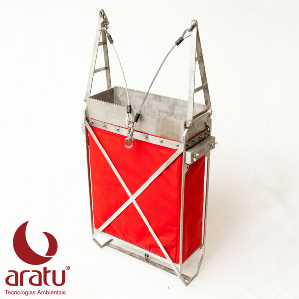 Aratu Amostrador de Fundo Draga de Arrasto Retangular PRO 800x800 Vista do Fundo com ela em pe 1 - ARATU - ARATU | EQUIPAMENTOS PARA AMOSTRAGEM AMBIENTAL, AMPLO PORTFÓLIO COM QUALIDADE INTERNACIONAL. - Equipamentos de Coleta de Água - Análise de Qualidade da Água - Ferramentas para Análise Ambiental - Estudos de Ambientes - Aquáticos Coleta de Organismos - Bentônicos